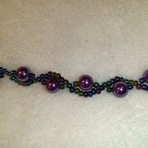 Handmade beaded wire bracelet